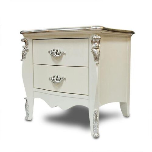 法式宮廷銀箔雕花床頭櫃 呈現法式宮廷般華麗感：圖片 2