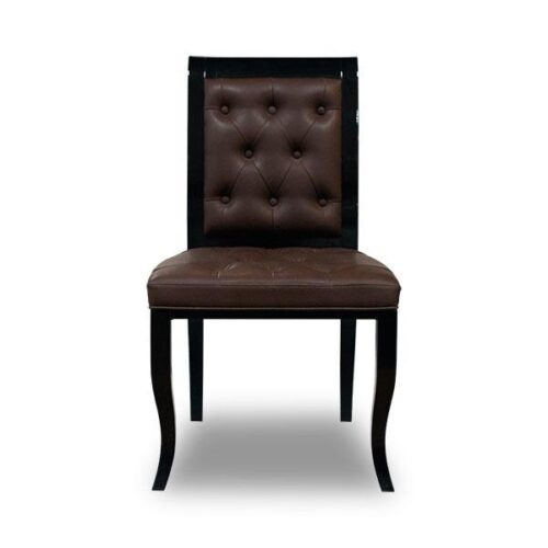 紳士風菱格皮鋼烤餐椅 復古紳士風範氣息：圖片 1