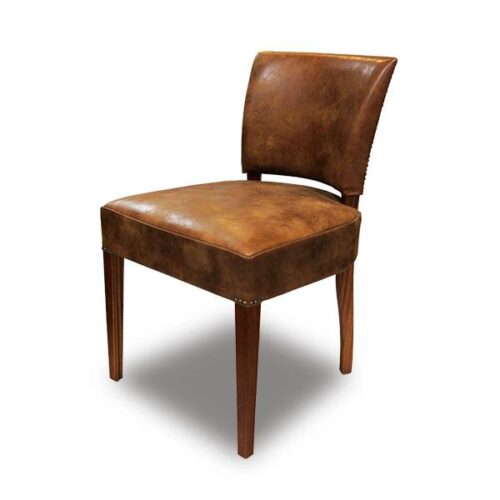 城市實木皮革餐椅 歲月感與復古氣息：圖片 2