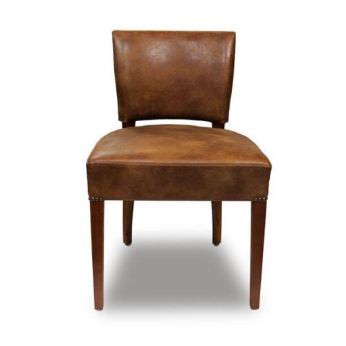 城市實木皮革餐椅 歲月感與復古氣息：圖片 1