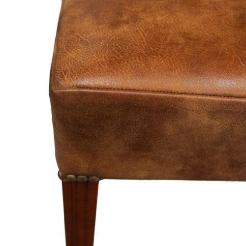 城市實木皮革餐椅 歲月感與復古氣息：圖片 4