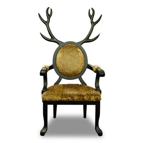 鹿角造型實木餐椅 營造森林童話氛圍：圖片 1