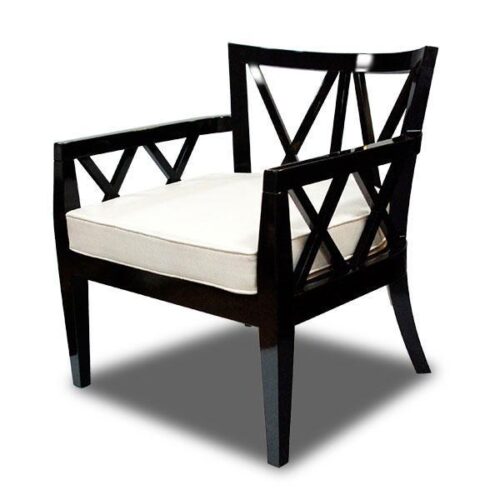 黑鋼烤X結構單椅 適合搭配沙發書桌或接待區：圖片 1