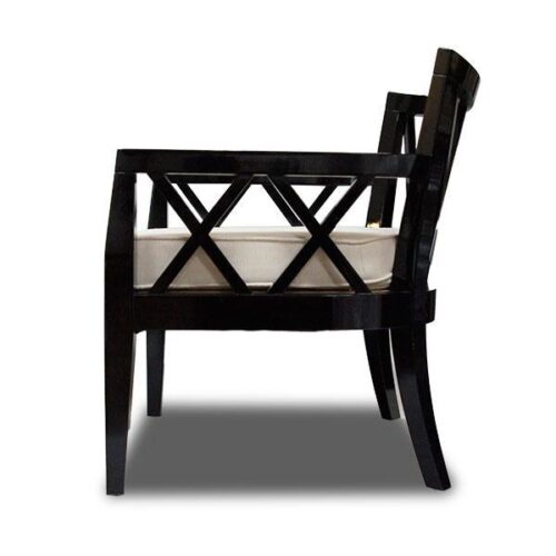 黑鋼烤X結構單椅 適合搭配沙發書桌或接待區：圖片 2