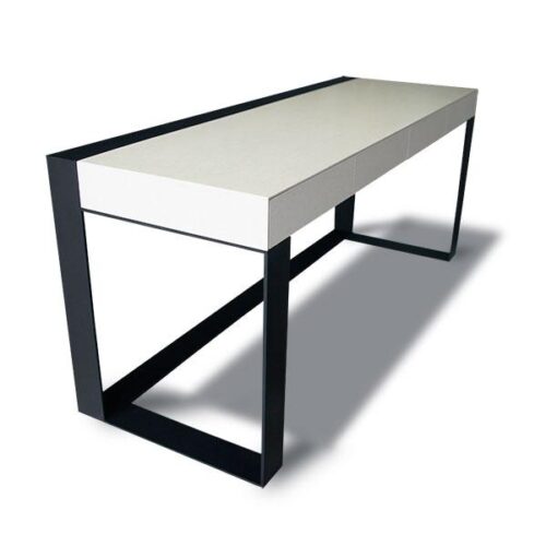 黑鐵極簡白木紋書桌 長桌好延伸適合雙人使用：圖片 2