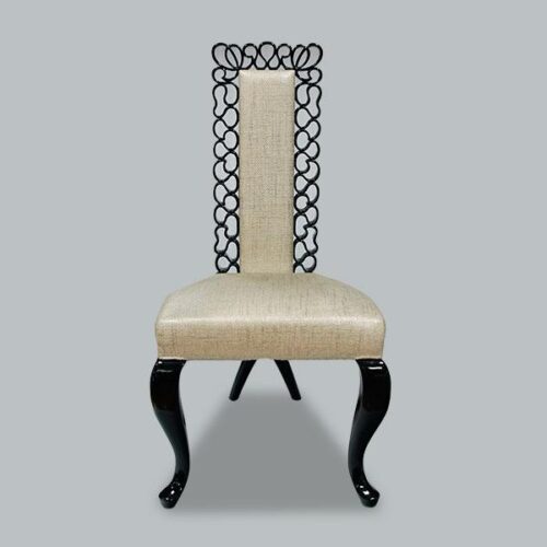 黑鋼烤鏤空高背餐椅 從婚宴到豪宅餐廳都適用：圖片 1