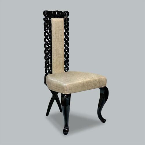 黑鋼烤鏤空高背餐椅 從婚宴到豪宅餐廳都適用：圖片 3