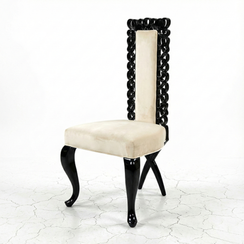 黑鋼烤鏤空高背餐椅 從婚宴到豪宅餐廳都適用：圖片 2