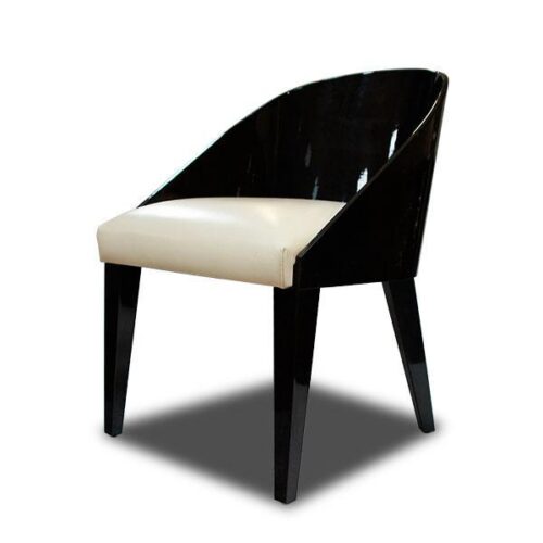 都會黑鋼烤圓背餐椅 強烈對比極具現代感：圖片 3