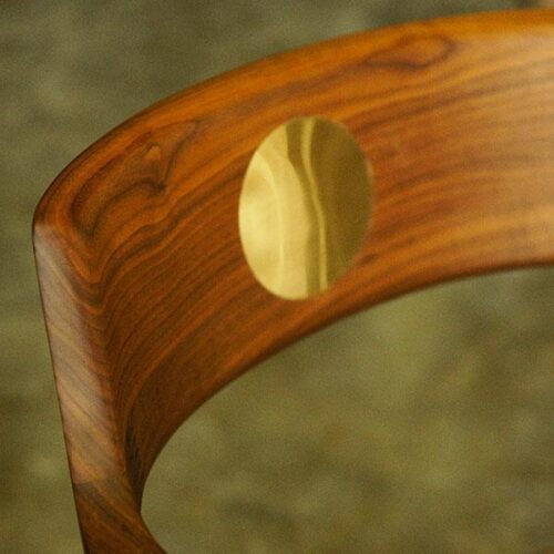 鈦金實木扶手餐桌椅 北歐精緻時尚感：圖片 4