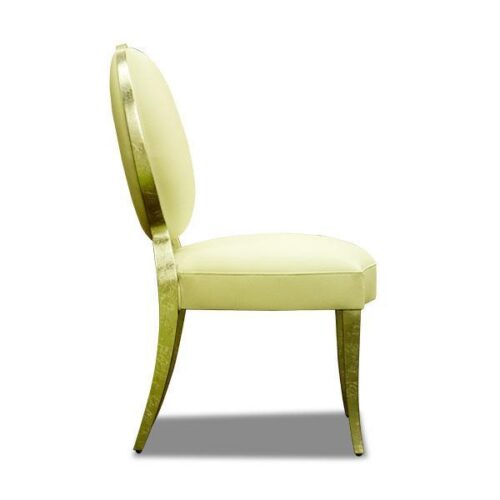 香檳金箔圓背餐椅 婚宴精品餐廳儀式感：圖片 3