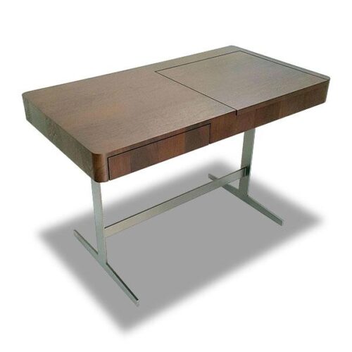 胡桃金屬腳掀鏡化妝台 現代簡約設計質感：圖片 2