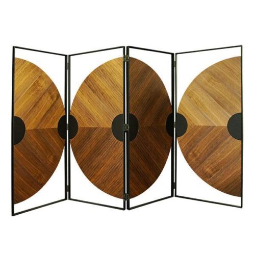 胡桃圓舞曲黑鐵折疊屏風 現代藝術級空間分隔：圖片 1