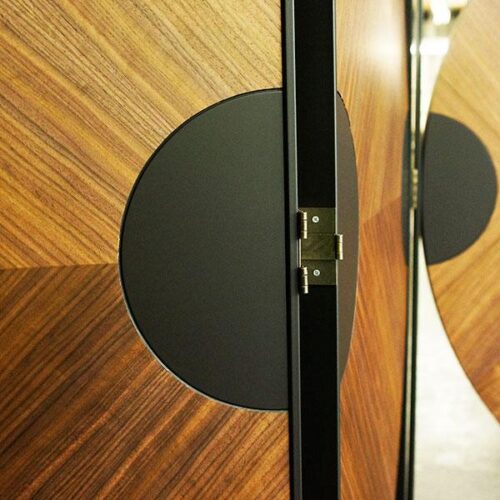 胡桃圓舞曲黑鐵折疊屏風 現代藝術級空間分隔：圖片 3