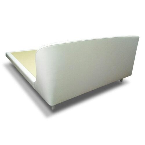 雲白弧面極簡床架 像被白色雲朵輕輕環抱：圖片 2