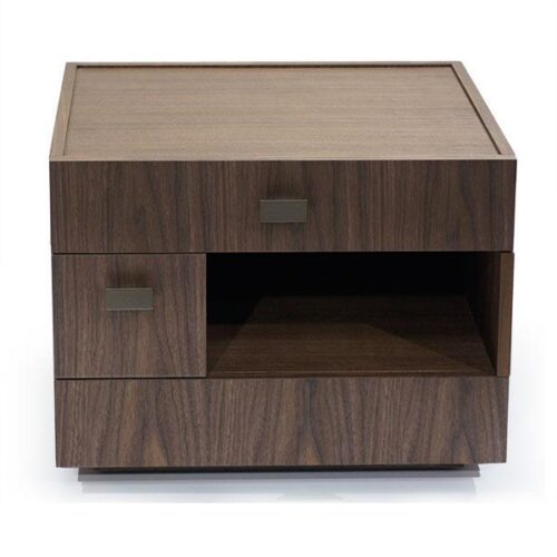 胡桃序曲雙抽床頭櫃 胡桃木的溫潤收納的藝術：圖片 1