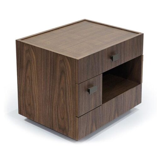 胡桃序曲雙抽床頭櫃 胡桃木的溫潤收納的藝術：圖片 2