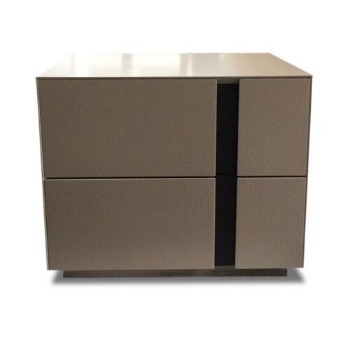 現代香檳金2抽床頭櫃 低調奢華能美學：圖片 1