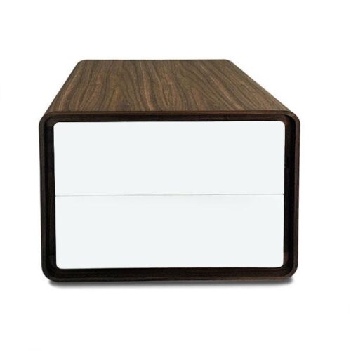 胡桃白抽床頭櫃 溫潤收納的藝術：圖片 1