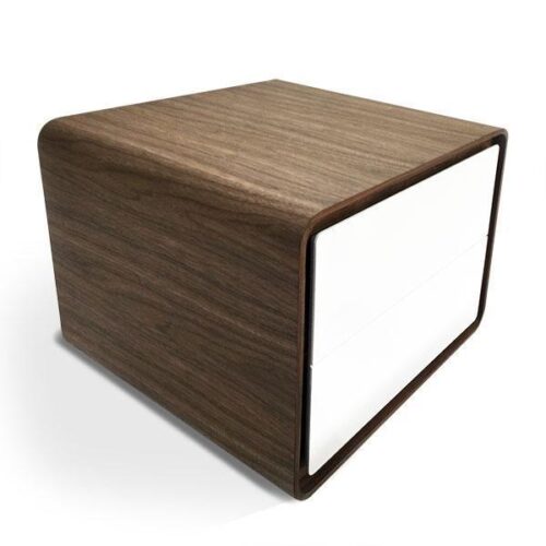 胡桃白抽床頭櫃 溫潤收納的藝術：圖片 2