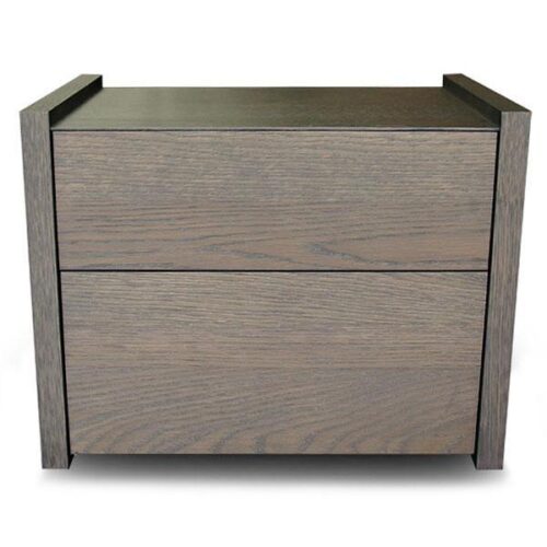 北歐深咖橡木床頭櫃 現代北歐美學：圖片 1