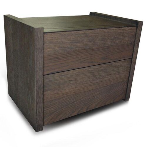 北歐深咖橡木床頭櫃 現代北歐美學：圖片 2