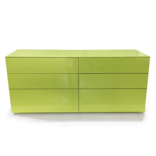 螢光綠鋼烤六抽斗櫃 綠意延伸收納美學：圖片 1