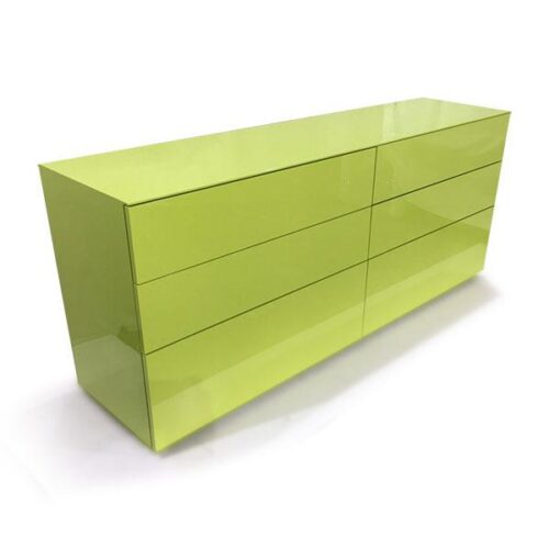 螢光綠鋼烤六抽斗櫃 綠意延伸收納美學：圖片 2