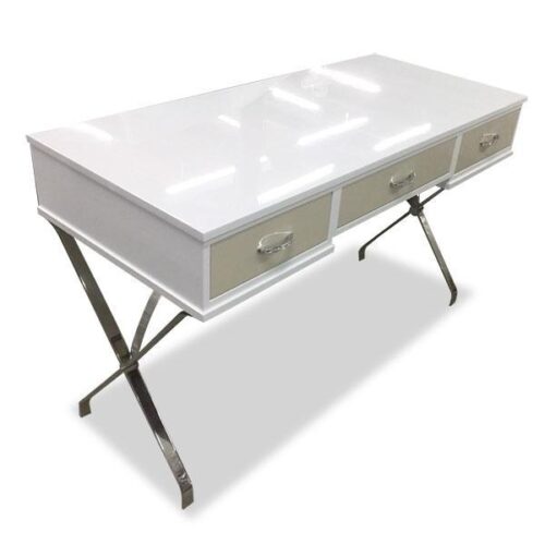 鋼烤白金漆抽面書桌 梳妝與書桌美型選擇：圖片 2