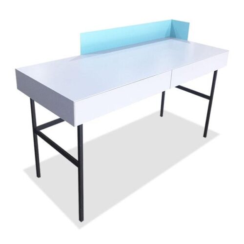 白色活力藍黑腳書桌 營造明亮空間氛圍：圖片 2