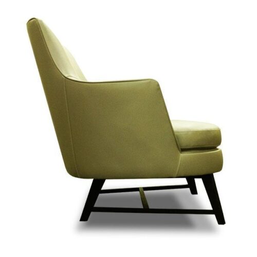 時尚草綠皮革2人座沙發 現代奢華美學：圖片 3