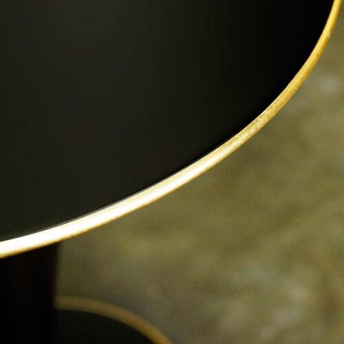 英式黑圓金箔茶几 宮廷優雅風格：圖片 3