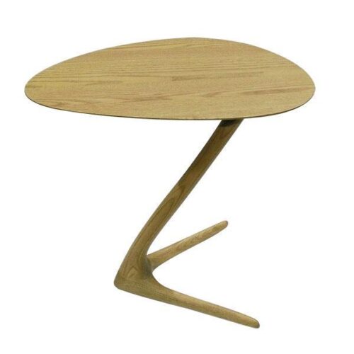 有機橡木三角流線茶几 展現有機藝術美學：圖片 2