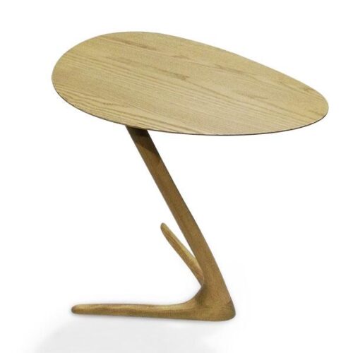 有機橡木三角流線茶几 展現有機藝術美學：圖片 1