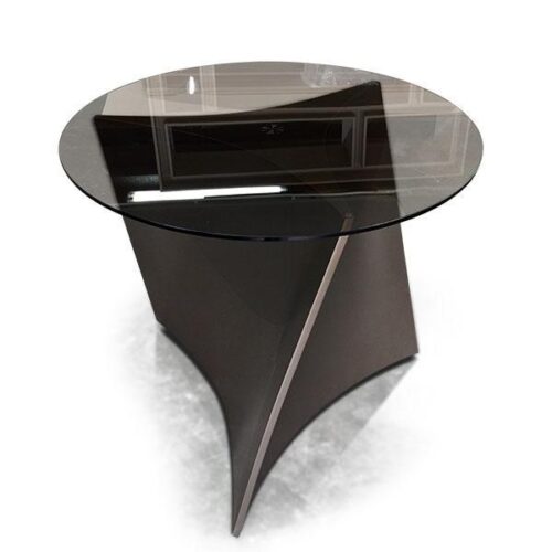 抽象灰玻三稜圓桌 低調的未來美學：圖片 1