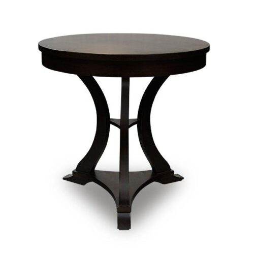 新古典胡桃鋼烤圓茶几 空間吟詩貴族：圖片 1