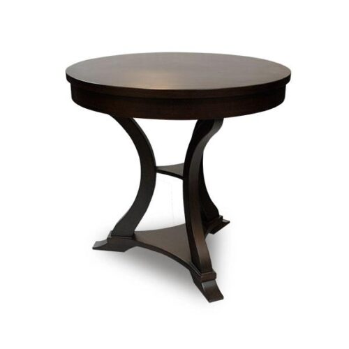 新古典胡桃鋼烤圓茶几 空間吟詩貴族：圖片 2