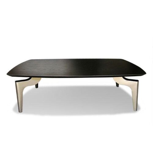 摩登烤金弧腿奢華茶几 現代工業奢華風格：圖片 1