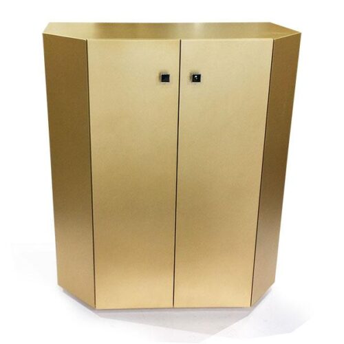 香檳金幾何玄關櫃 輕奢或極簡居家風格：圖片 1