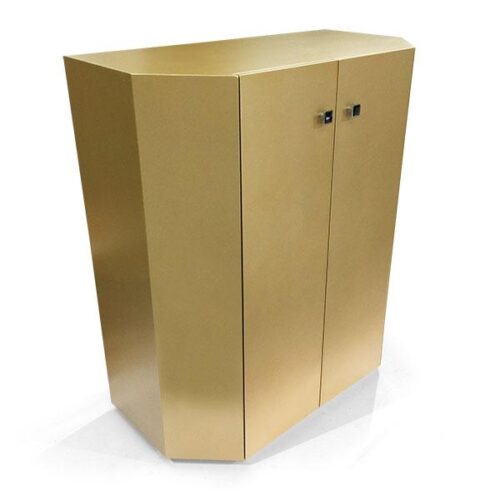 香檳金幾何玄關櫃 輕奢或極簡居家風格：圖片 3