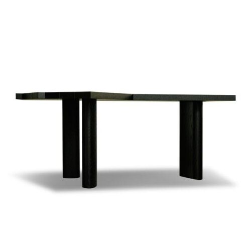 藝術幾何實木紋拼接餐桌 前衛藝術饗宴：圖片 2