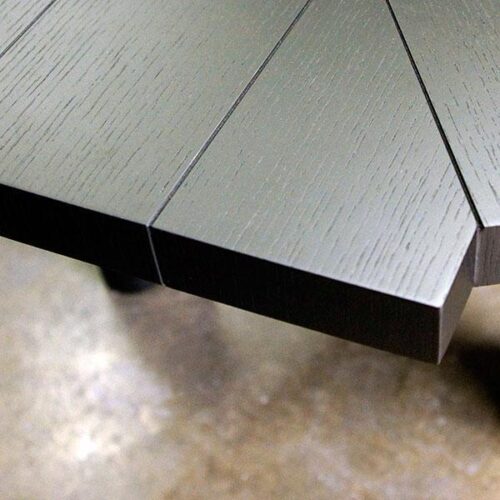 藝術幾何實木紋拼接餐桌 前衛藝術饗宴：圖片 4