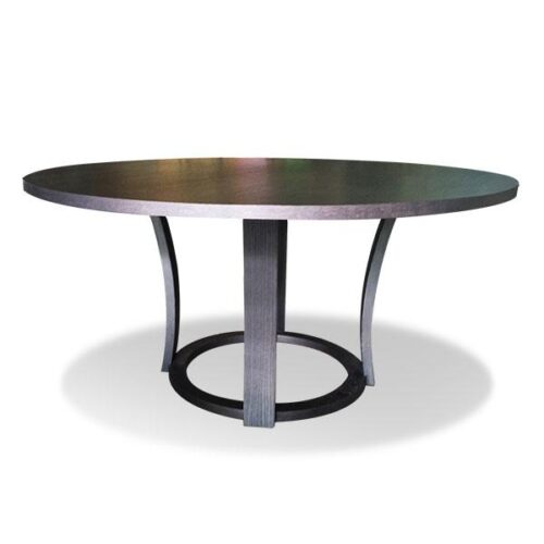 圓環弧腳黑木紋餐桌 優雅對話起點：圖片 2