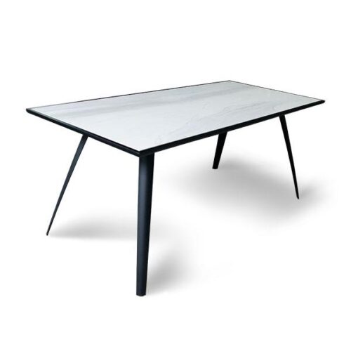 黑鐵腳實木內崁石面餐桌 輕盈優雅新選擇：圖片 2