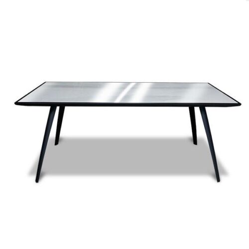 黑鐵腳實木內崁石面餐桌 輕盈優雅新選擇：圖片 1