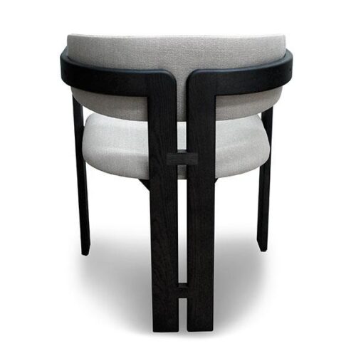 實木繃布圓背餐椅 符合人體工學舒適感：圖片 2