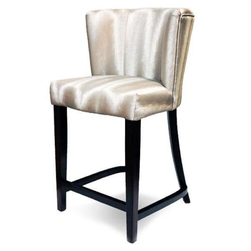 奢華珍珠光絨高腳椅 柔軟觸感展現高端奢華：圖片 2