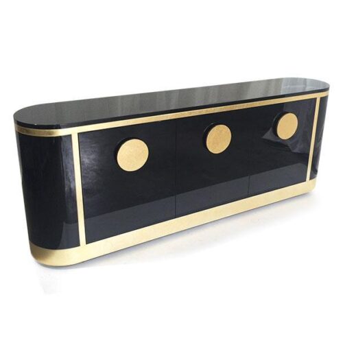 黑鋼烤奢華金箔餐櫃 法式奢華的空間焦點：圖片 2