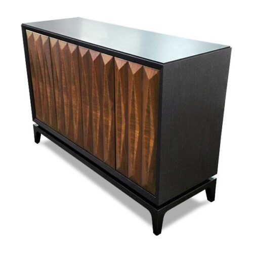 實木鑲嵌雙色菱紋餐櫃 藝術空間征服者：圖片 2