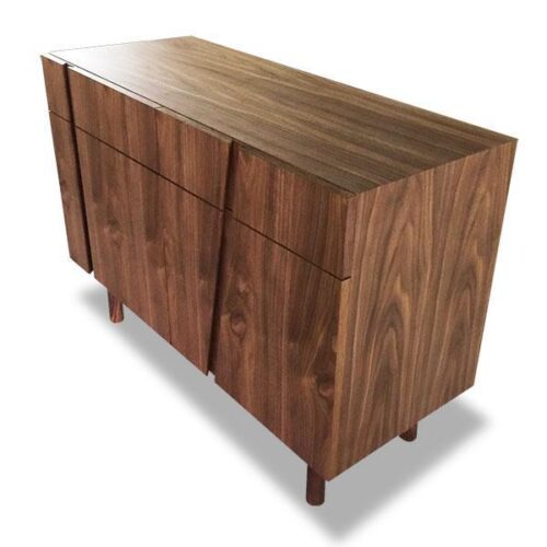 胡桃斜切線條餐櫃 建築美學造型設計：圖片 2